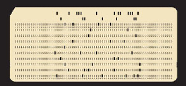Aparición de tarjetas perforadas