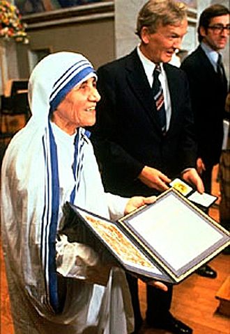 NOBEL PRIZE OF THE MOTHER TERESA OF CALCUTTA
