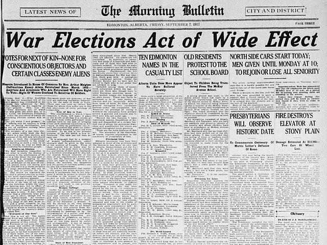 1917 Canadian Federal Election +1