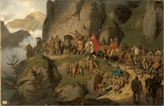 Carlomagno cruzó los Pirineos