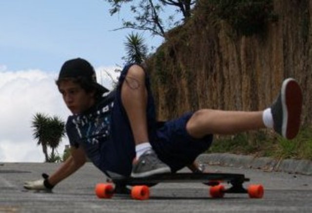 Downhill skateboarding