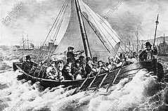 Arrivée de la première famille française