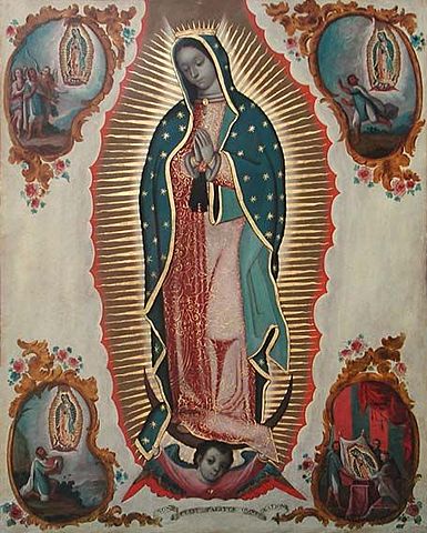 Representación de la Virgen de Guadalupe