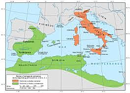 Comienzo de la segunda guerra Púnica y de la conquista romana de la Península . Desembarco de Escipión .