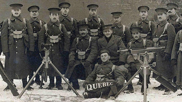 -1 Leo Le Boutillier and other french- Canadian soldiers