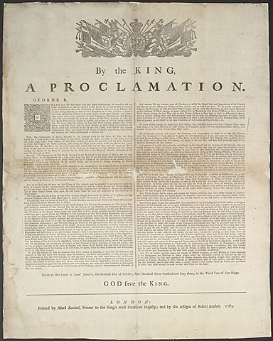 cause 2: Proclamation of 1763