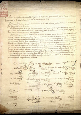 El Acta de Independencia
