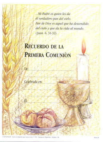 PRIMERA COMUNION Y CONFIRMACION