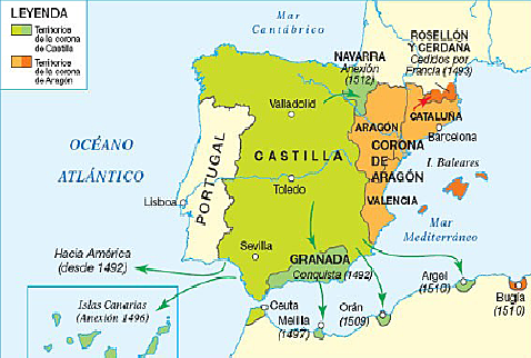 Inicio del reinado de los Reyes Católicos – Unión de Castilla y Aragón