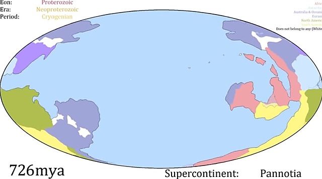 Supercontinente Pannotia ~740 Ma~560 Ma