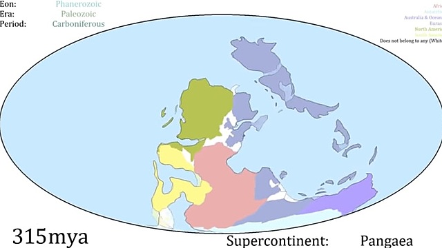 Supercontinente Pangea ~323Ma ~150Ma