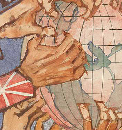 Desintegración de los dominios coloniales europeos en Asia y África y surgimiento de nuevos Estados nacionales.