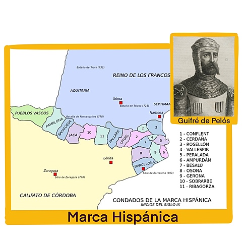 La Marca Hispánica: Guifré el Pelós