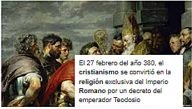 Cristianismo religión oficial.