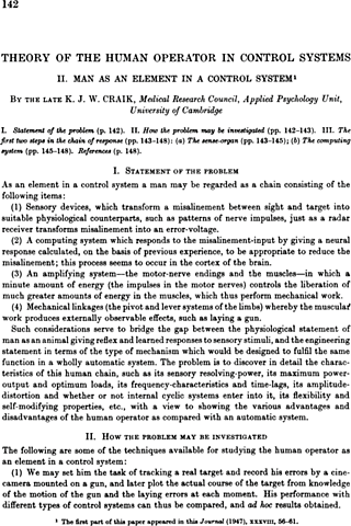 "Theory of the Human Operator in Control Systems"