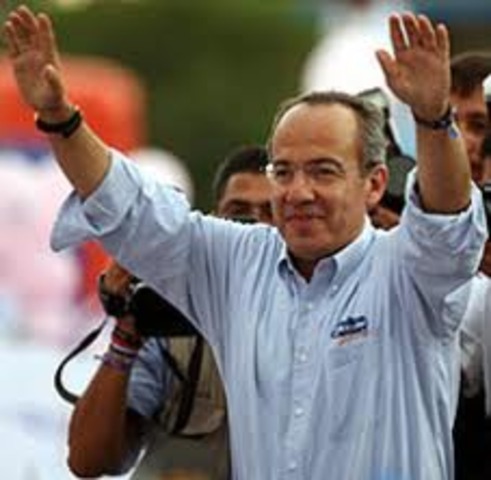 Felipe Calderon Hinojosa toma posecion como presidente de mexico