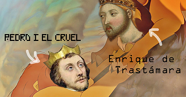Enrique de Trastámara mata a su hermano Pedro I