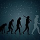 Evolution ape to digital man