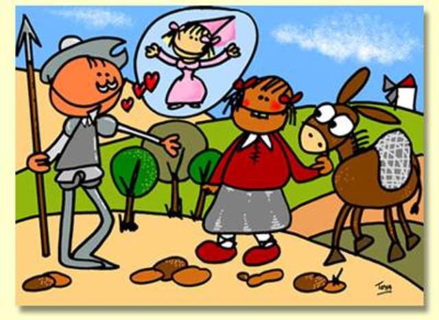 Don Quijote y su pelea por el buen nombre de su amada Dulcinea