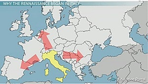 The Renaissance began in the Italian city-states and spread to Northern Europe.