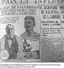 Llegada de gripe española.