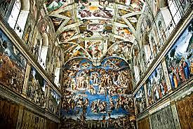 Michelangelo painted the ceiling of the Sistine Chapel