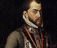 Felipe II coronado rey de España y sus posesiones Europeas y de Ultramar,