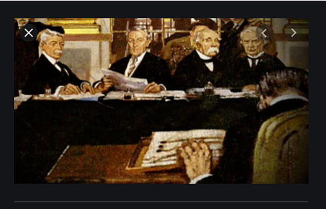 The signing of the treaty of Ghent