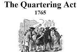 Cause 5: Quartering Act (March 24, 1765)