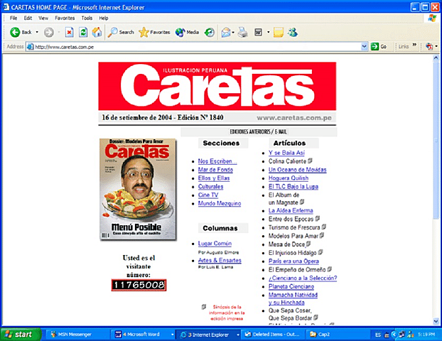 Primeros diarios digitales y deportivos Peruanos.