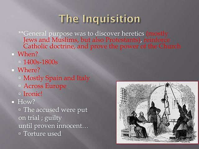 The Inquisition was used to reinforce Catholic doctrine.