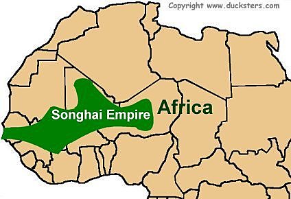 The Songhai Empire was established in Africa