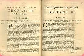 l'Acte de Québec de 1774.