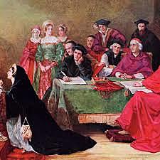 Henry VIII broke from the Church in Rome and divorced his wife.