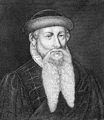 Johannes Gutenberg invented the printing press.