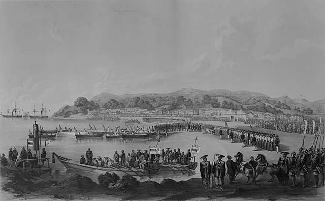 US commodore Perry in Tokyo Harbor