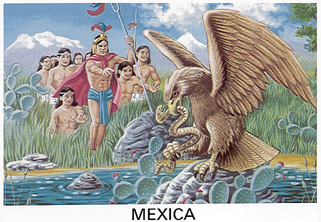 La llegada de los mexicas al lago de Texcoco