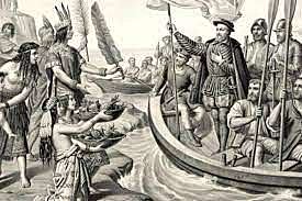 Llegada de los españoles al lago Texcoco