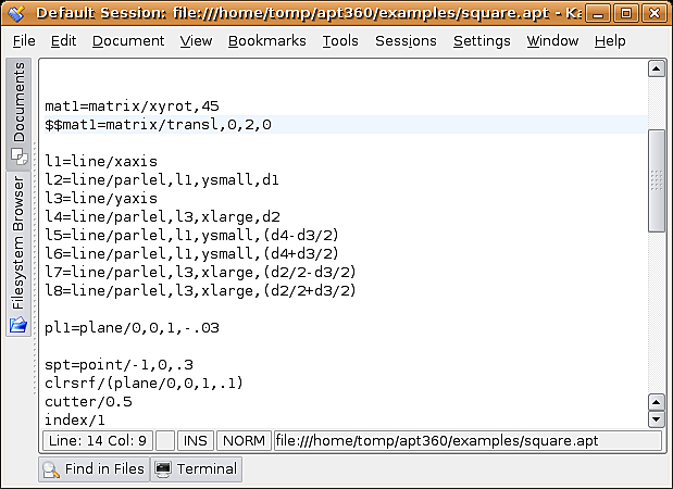 Se desarrolló un lenguaje simbólico llamado APT Automatically Programmed Tool, Programación automática de la herramienta