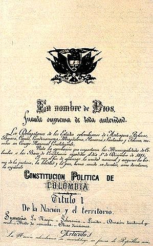 CONSTITUCIÓN  1886