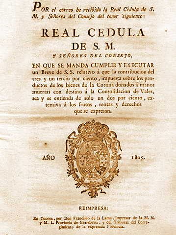 Afectaciones en el reino por las disposiciones metropolitanas.