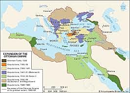 The Ottoman Empire spread to Africa, the Middle East and Southern Europe