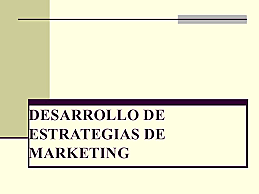DESARROLLO DEL MARKETING