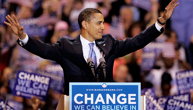 Barack Obama, the first African-American president of the United States.