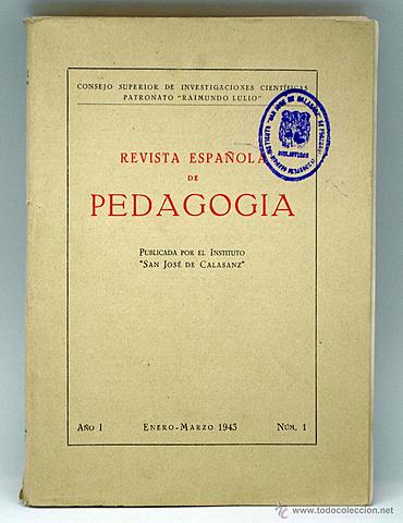 Creación de la Revista Española de Pedagogía