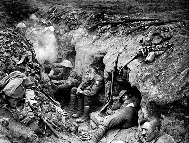 Skyttergravene i første verdenskrig.