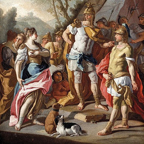 EL REY MACEDONIO ALEJANDRO MAGNO DERROTA A DARIO III , PONIENDO FIN AL IMPERIO PERSA