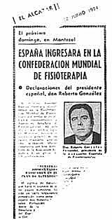 Introducción de la AEF en el Congreso Mundial de Fisioterapia.