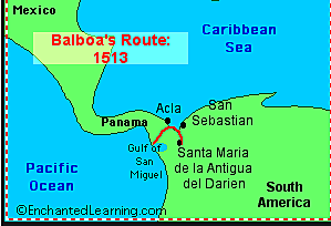 Vasco Nunez de Balboa-Sailed for Spain