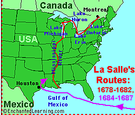 Robert Cavelier de La Salle-Sailed for French